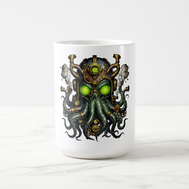 Steampunk Cthulhu monster  Coffee Mug (Center)
