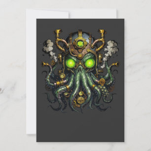 Steampunk Cthulhu monster  Invitation