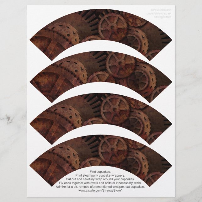 Steampunk Cupcake Wrappers on (Front)
