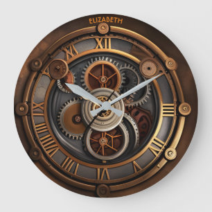 Steampunk Cute Wall Clock Rusty Fantasy Vintage