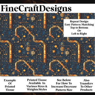 Steampunk Cyberpunk Control Panel BM2 Decoupage   Tissue Paper