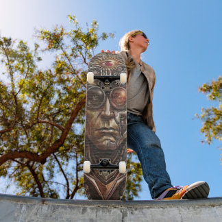 Steampunk Cyborg Eye of Infinity Skateboard