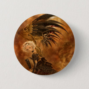 Steampunk Dark Angel Button