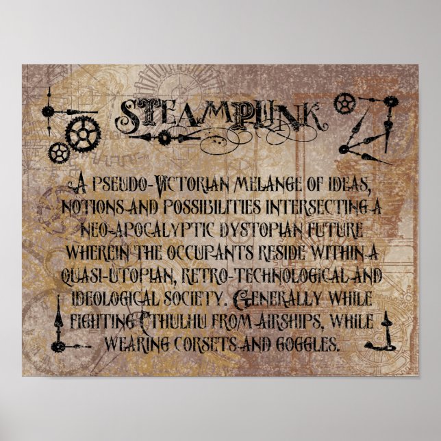 Steampunk Definition Poster (Front)