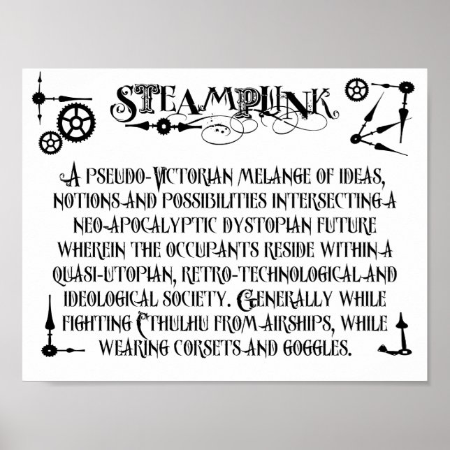 Steampunk Definition Poster (Front)