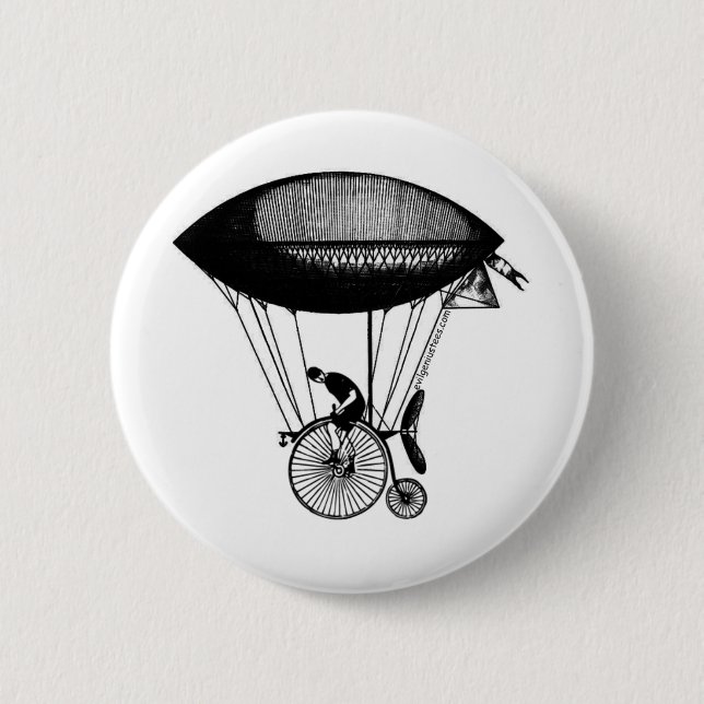 Steampunk derigicyclist 6 cm round badge (Front)