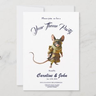 Steampunk Desert Explorer Mouse Invitation