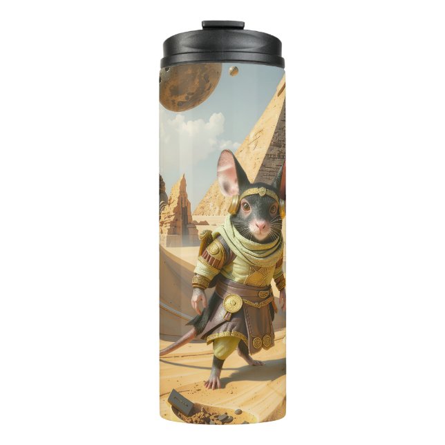 Steampunk Desert Explorer Mouse  Thermal Tumbler (Front)