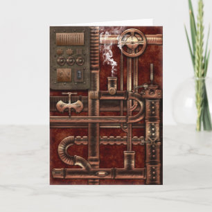 Steampunk Design Greeting Card