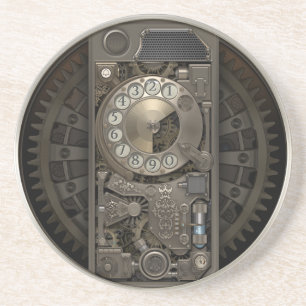 Steampunk Device - Rotary Dial Phone. Coaster