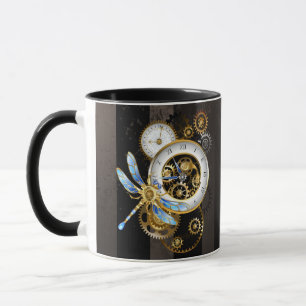 Steampunk Dials with Dragonfly Mug