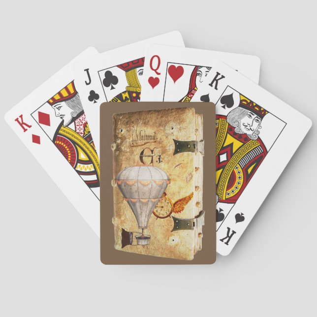 Steampunk Diary Playing Cards (Back)