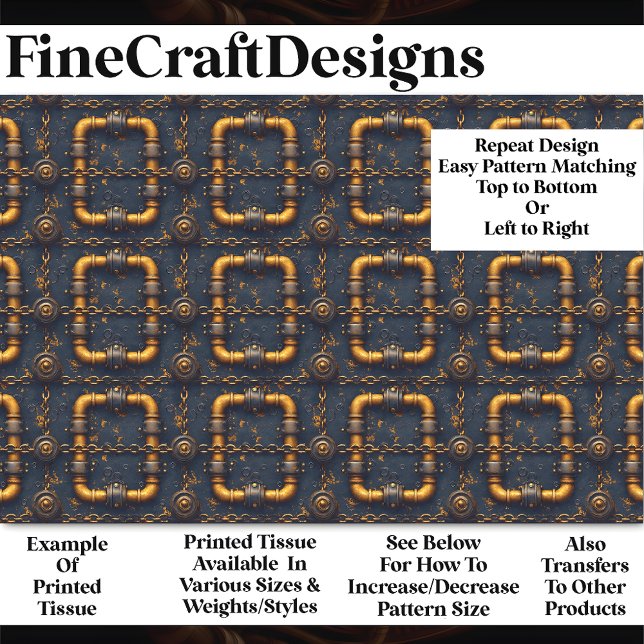 Steampunk Dieselpunk Pipes Pattern BM7 Decoupage   Tissue Paper (Creator Uploaded)