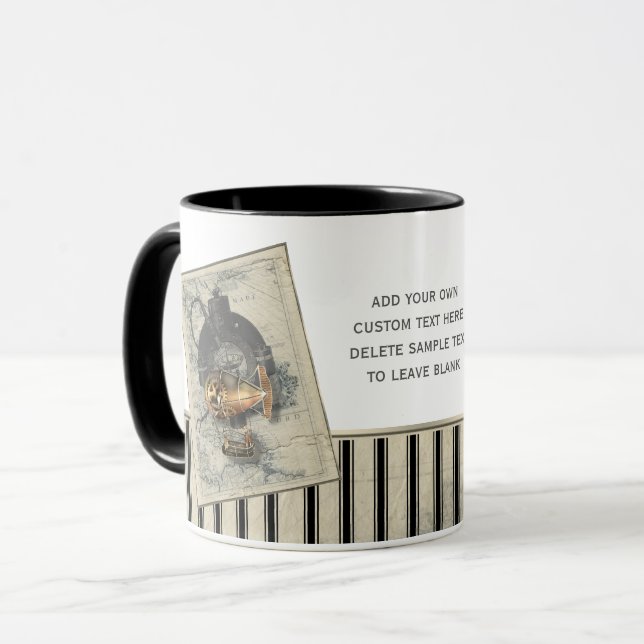 Steampunk Dirigible Balloon Ride Mug (Front Left)