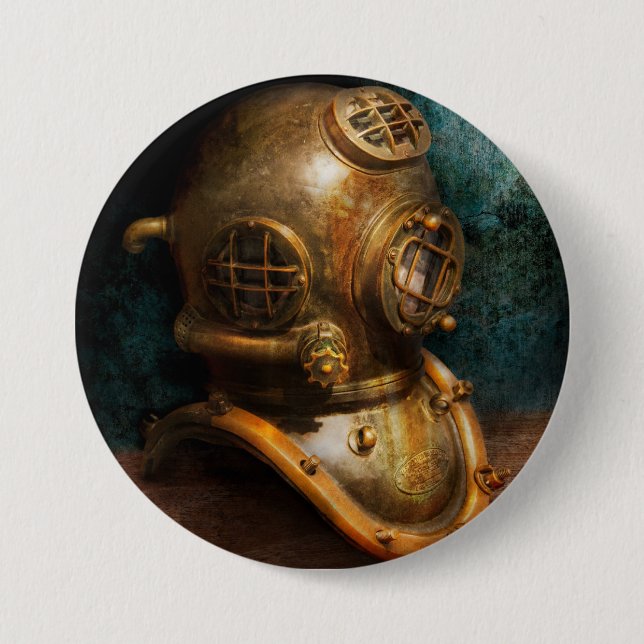 Steampunk - Diving - The diving helmet 7.5 Cm Round Badge (Front)