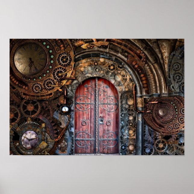 steampunk door poster (Front)