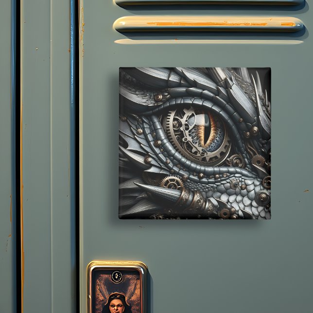 Steampunk Dragon Eye Closeup Ai Art Magnet (Creator Uploaded)