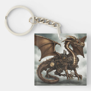 Steampunk Dragon Key Ring