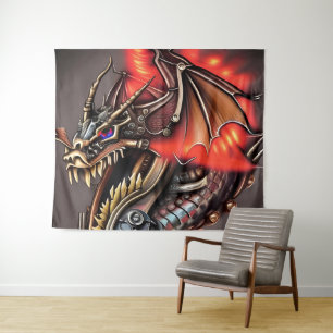 Steampunk Dragon Tapestry