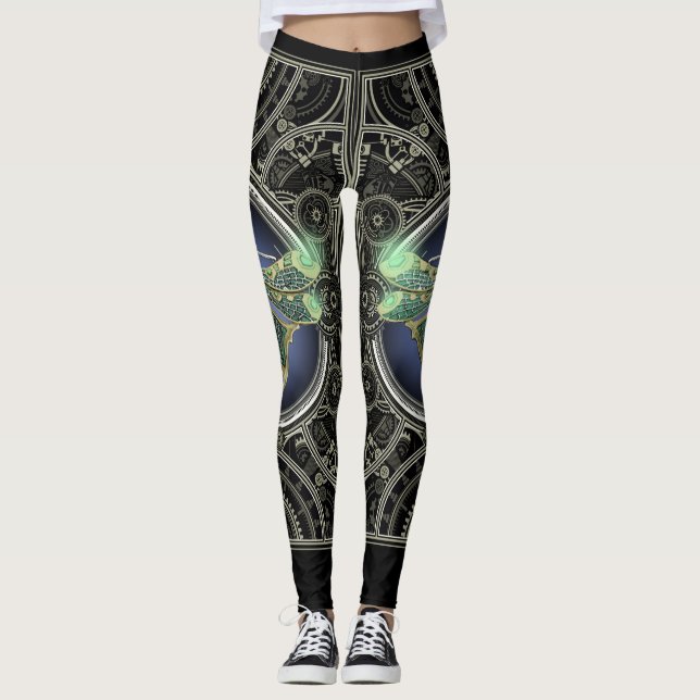 Steampunk Dragonfly Leggings (Front)