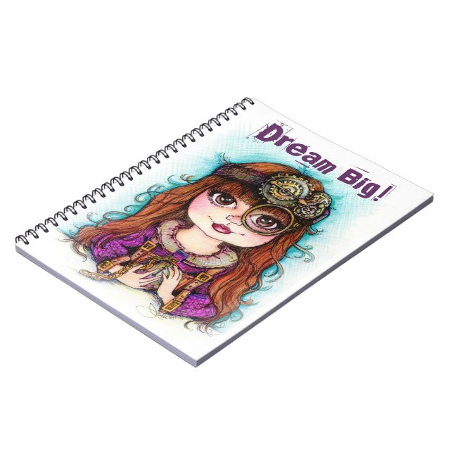 Steampunk Dream Big Notebook (Left Side)