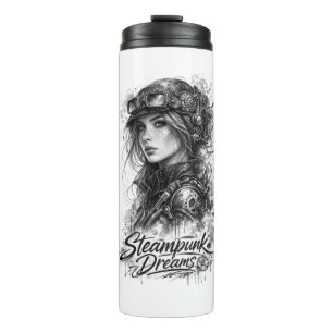 Steampunk Dreams – Vintage Victorian Fantasy Art Thermal Tumbler