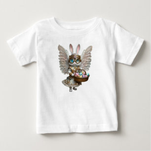 Steampunk Easter Bunny Angel Girl Baby T-Shirt
