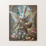 Steampunk Easter Bunny Warrior Angel Jigsaw Puzzle<br><div class="desc">You are viewing The Lee Hiller Photography Art and Designs Collection of Home and Office Decor,  Apparel,  Gifts and Collectibles. The Designs include Lee Hiller Photography and Mixed Media Digital Art Collection http://LeeHiller.com</div>