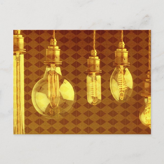 Steampunk Edison Bulbs Postcard (Front)