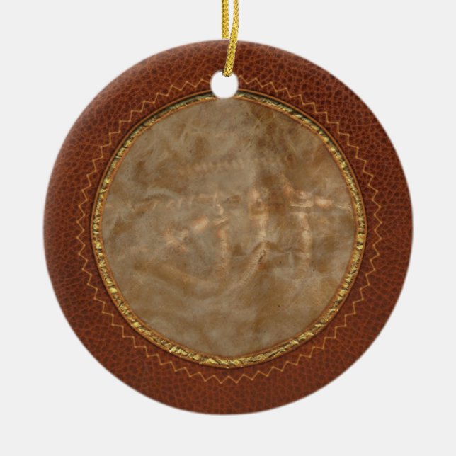 Steampunk - Electrical - Frayed Connections Ceramic Tree Decoration (Front)