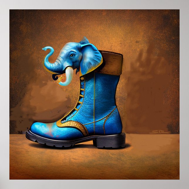 Steampunk Elephant Boot matte value poster (Front)