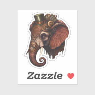 Steampunk Elephant Sticker