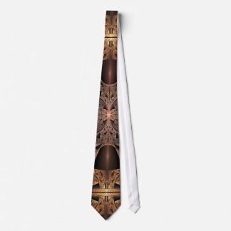 Steampunk Engine Abstract Fractal Artwork Tie