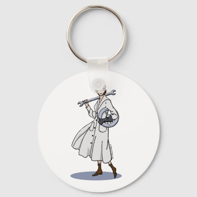 Steampunk Engineer Key Ring (Front)