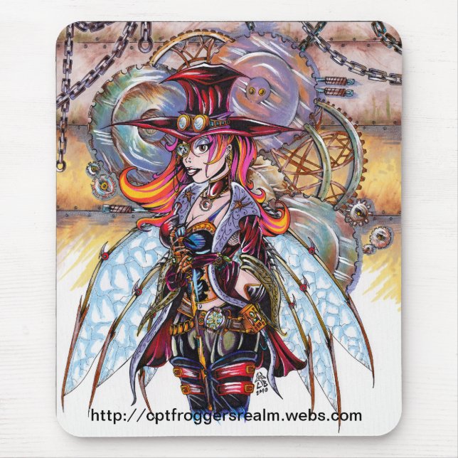 Steampunk Faerie Mouse Pad (Front)