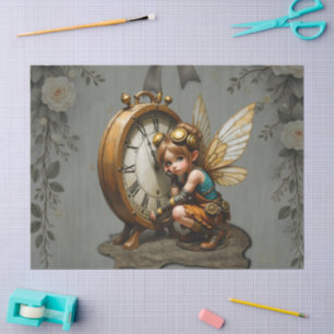 Steampunk Fairy with Golden Wings  Tissue Paper