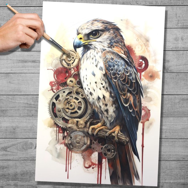 Steampunk Falcon 3 Decoupage Paper (Creator Uploaded)