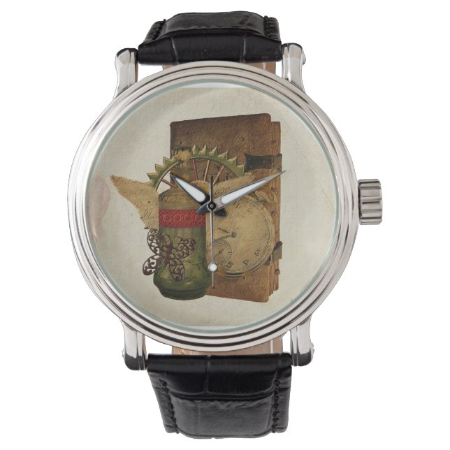 Steampunk Fantasy Collage Watch (Front)