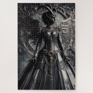 Steampunk Fantasy Darkness Demon Fashion Jigsaw Puzzle