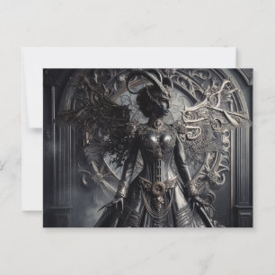 Steampunk Fantasy Darkness Demon Fashion  Postcard