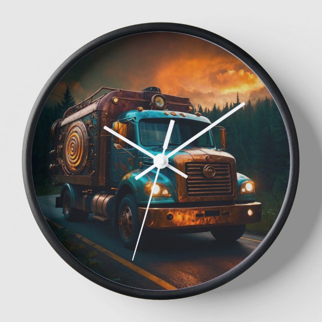 Steampunk Fire-Truck Clock (Front)
