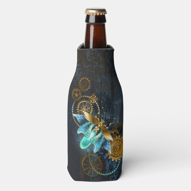 Steampunk Firefly Bottle Cooler (Bottle Front)