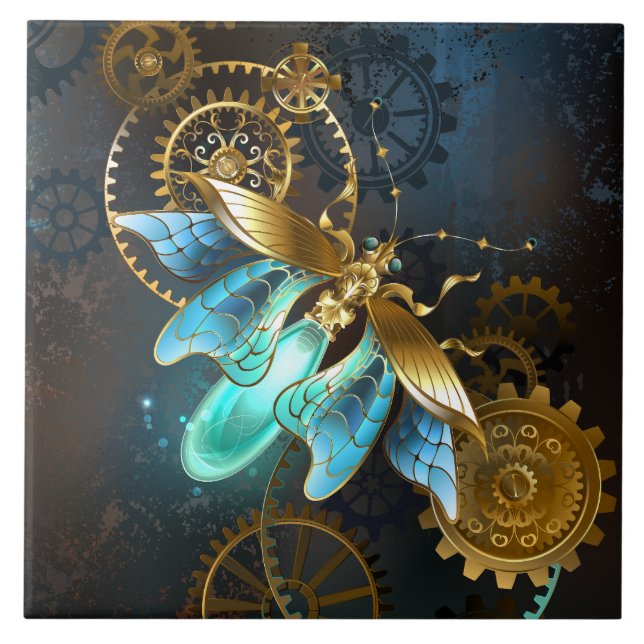 Steampunk Firefly Ceramic Tile (Front)
