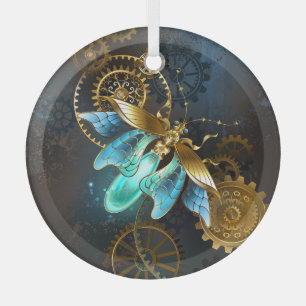 Steampunk Firefly Glass Tree Decoration