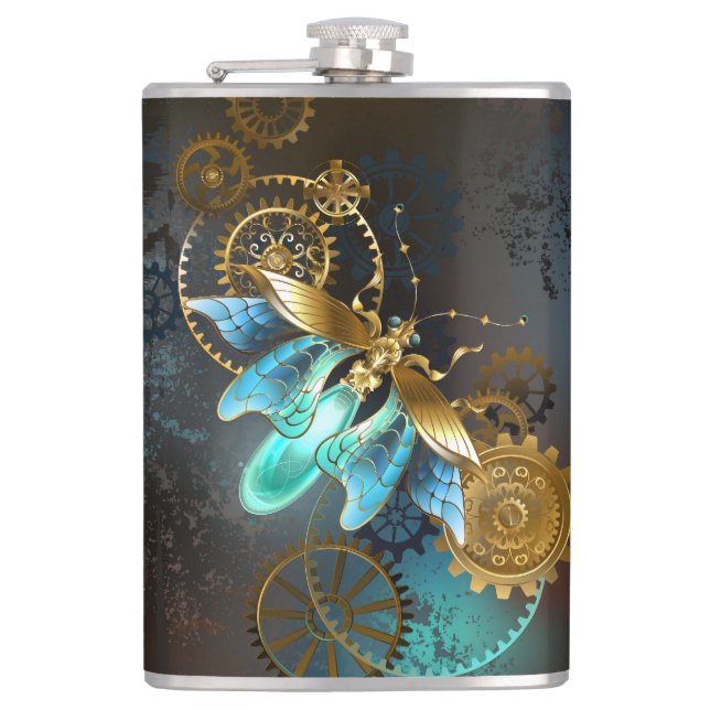 Steampunk Firefly Hip Flask (Front)