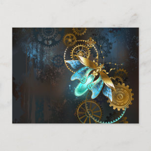 Steampunk Firefly Holiday Postcard