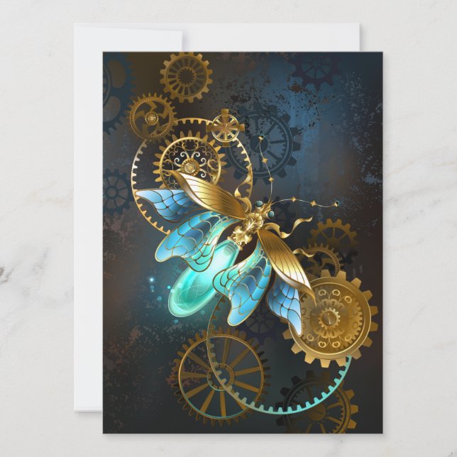 Steampunk Firefly Invitation (Front)