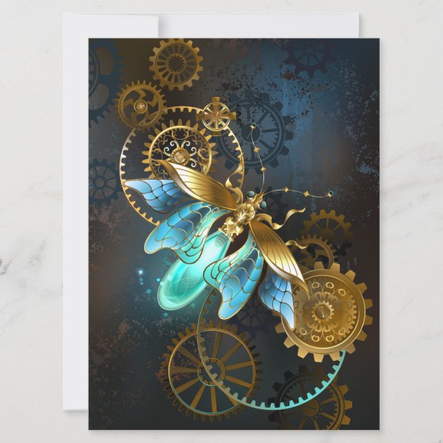 Steampunk Firefly Invitation (Front)