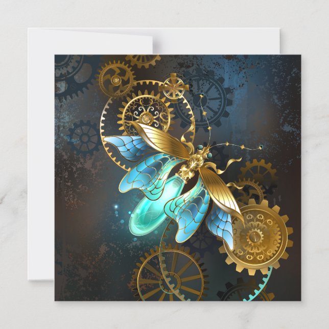Steampunk Firefly Magnetic Invitation (Front)