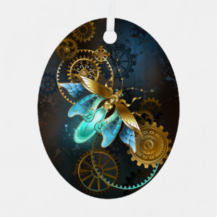 Steampunk Firefly Metal Tree Decoration